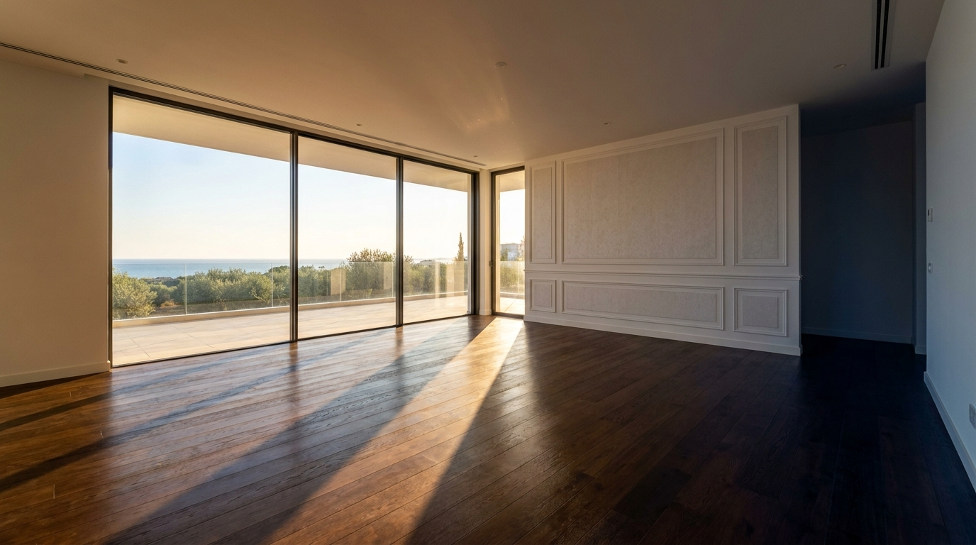Empty living room in Cyprus